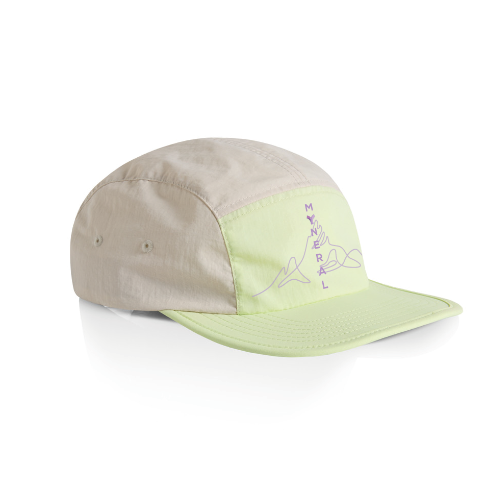 Casquette Améthyste finn two tone adulte unisexe lime-beige-lila filaire