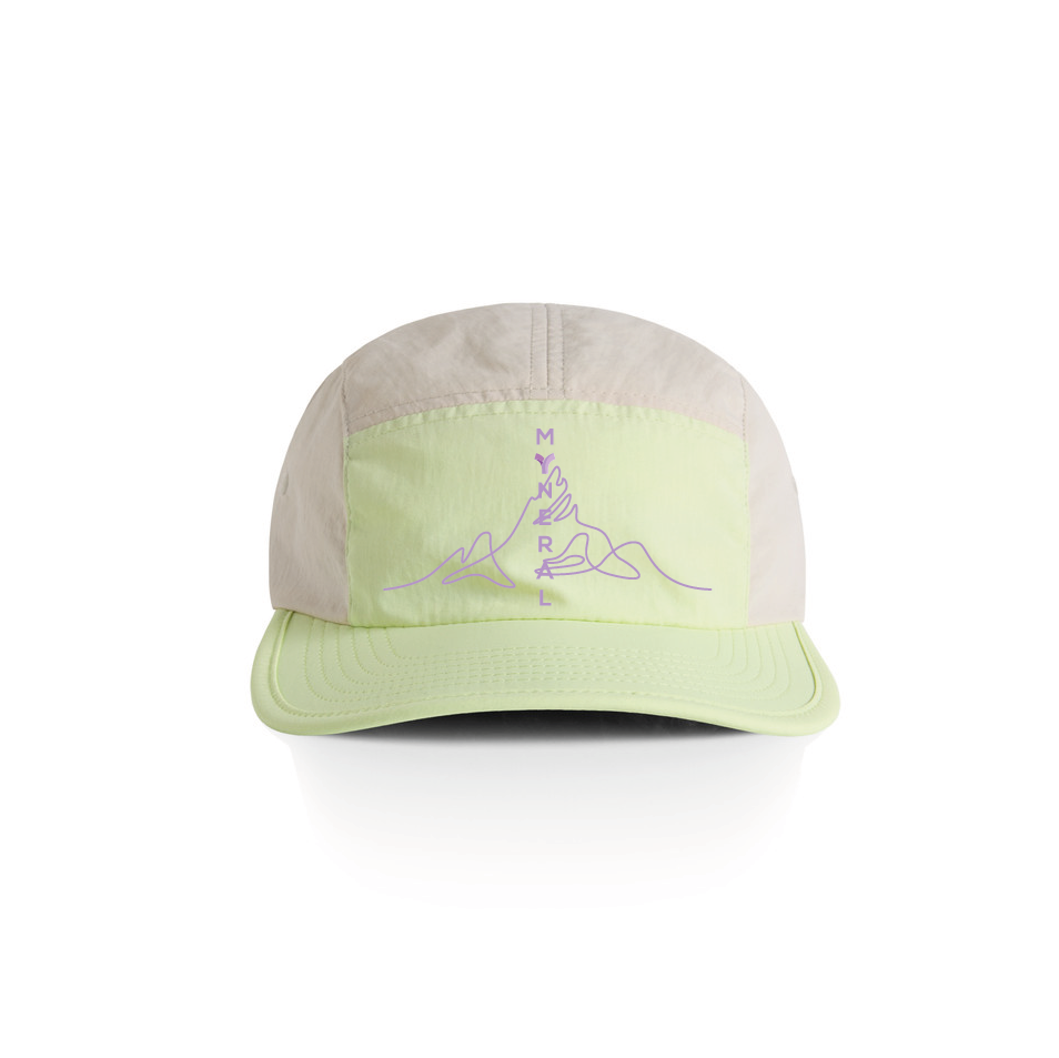 Casquette Améthyste finn two tone adulte unisexe lime-beige-lila filaire