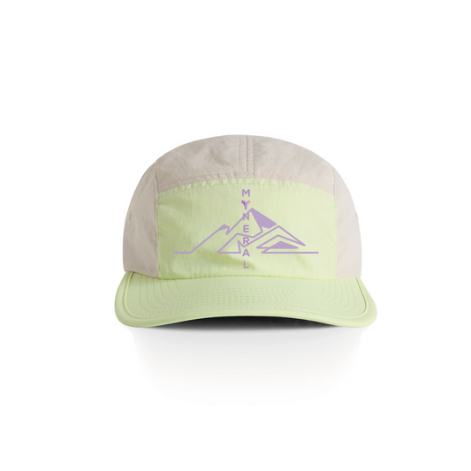 Casquette Améthyste finn two tone adulte unisexe lime-beige-lila graphique